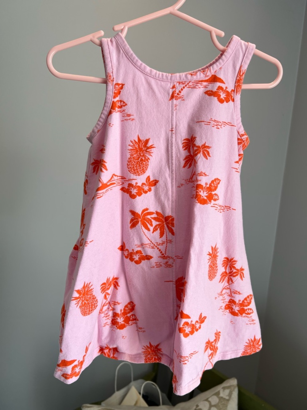 Baby Gap Toddler Girls Pink Tank Top Hawaiian Dress Size 2T GUC